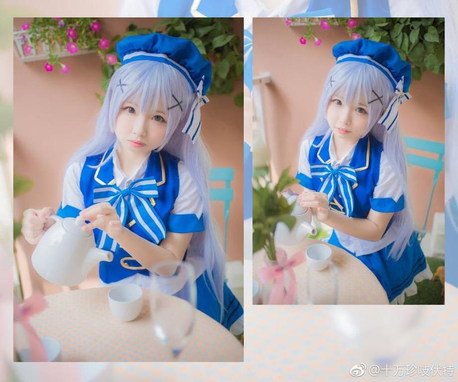 美图欣赏：coser十万珍吱伏特花嫁自拍照片，美艳与自信并存。